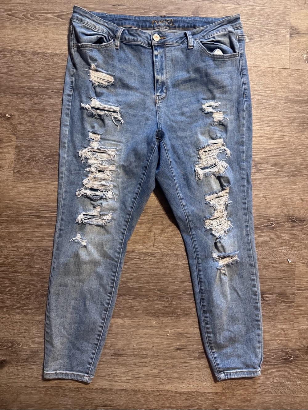 Rue21 Light Blue Ripped High-Rise Jeans